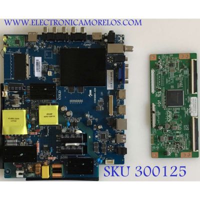 KIT DE TARJETA PARA TV RCA / MAIN FUENTE 216586002 / CV6586H-A50 / T-CON 6P296M00U013 / H57302PN080A1 / PANEL LC546PU2L / MODELO RNSMU5536-B